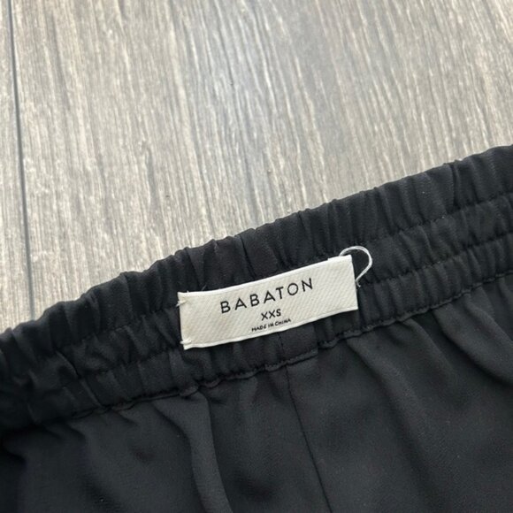 Aritzia Babaton Norbert Shorts Mesh Lace trim Mid low rise Black Size XXS - Picture 10 of 12
